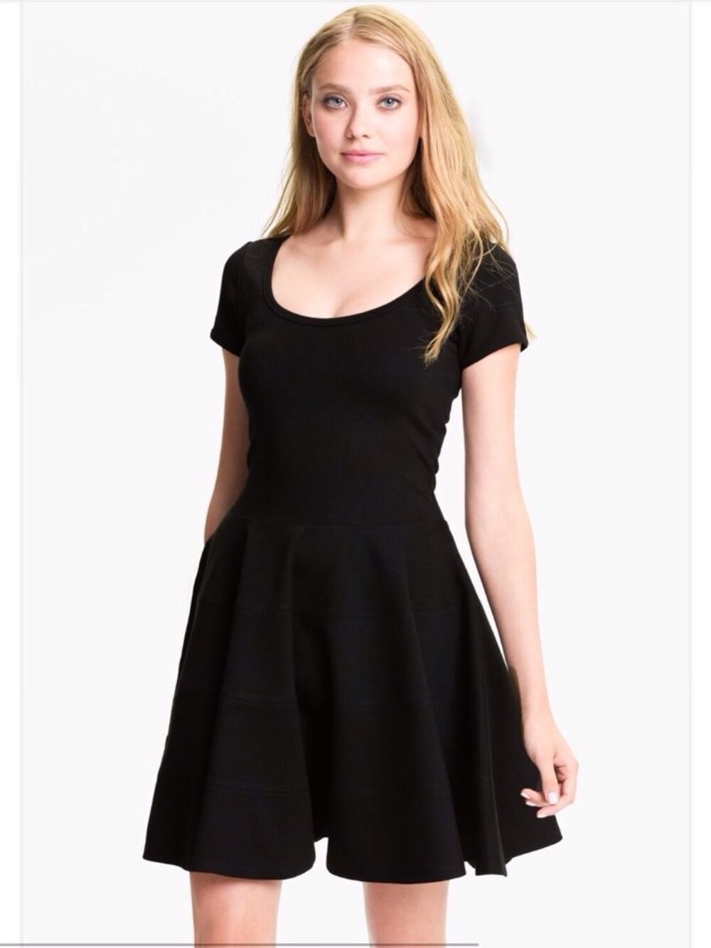 🆕 FELICITY & COCO Doubleknit Fit & Flare Mini Dress Black Small 4